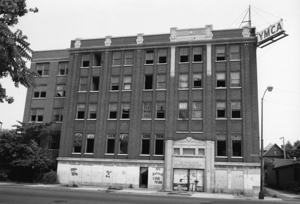 FILE -- An exterior view of the former Wabash Avenue YMCA building in Chicago, Illinois, in 1993. / Credit: Getty Images