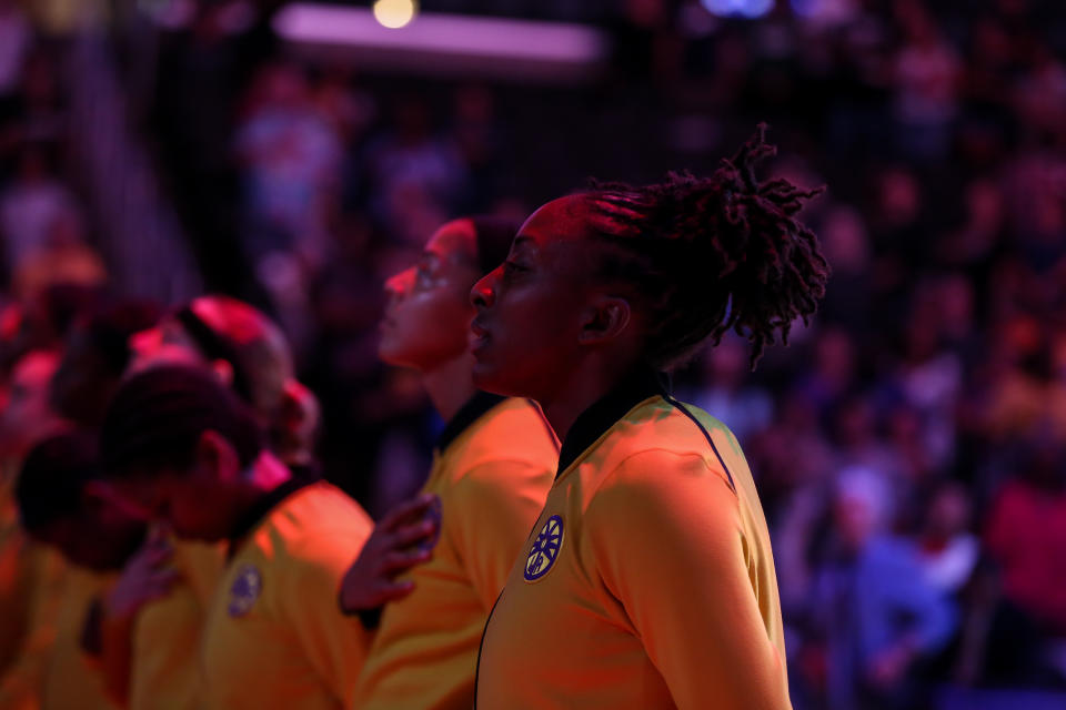 Nneka Ogwumike and other WNBA players have plenty of decisions to make amid the coronavirus pandemic. (Photo by Jevone Moore/Icon Sportswire via Getty Images)