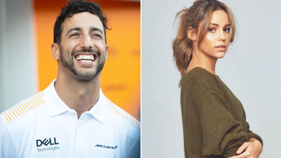 Pictured here, Aussie driver Daniel Ricciardo and Heidi Berger, the daughter of F1 icon Gerhard.