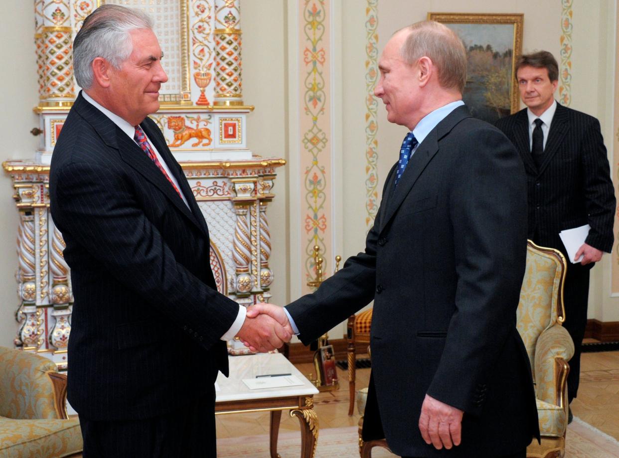 rex tillerson vladimir putin exxon russia