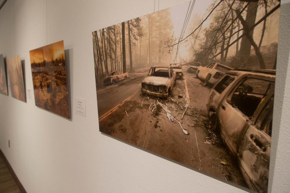 The St. George Art Museum hosts "Facing Fire," a collection of work exploring the severity and impact of the California wildfires, seen Thursday, June 9, 2022.