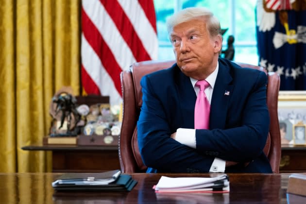 Trump Meets With Cabinet Members, Members Of Congress On Stimulus Payments - Credit: Doug Mills/Getty Images