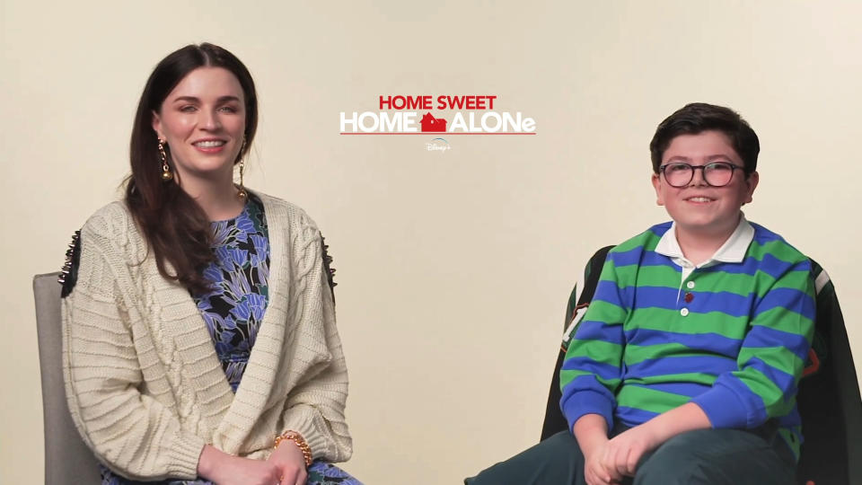 Aisling Bea and Archie Yates star in 'Home Sweet Home Alone'. (Disney+)