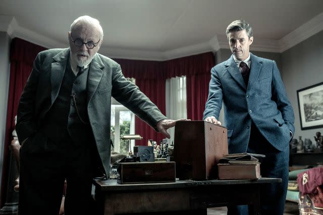 <p>Sony Pictures Classic</p> Anthony Hopkins as Sigmund Freud, Matthew Goode as C.S. Lewis in 'Freud’s Last Session'