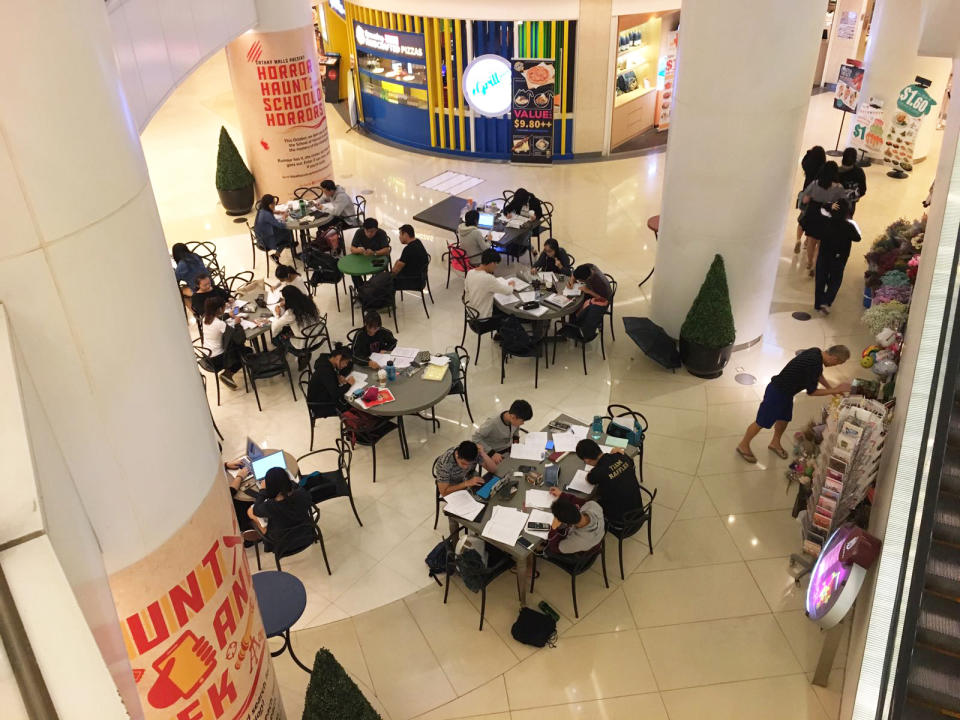 Studying customers spotted near fast food restaurants. (Photo: Nurul Azliah/Yahoo Lifestyle Singapore)