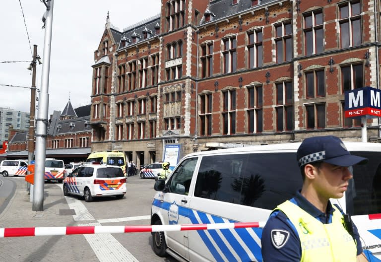 A security cordon was set up around Amsterdam's Central Station after the incident