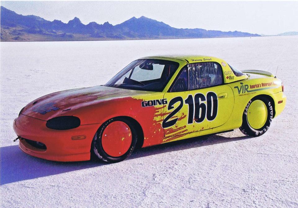 The 2-160 car in its element—on the salt flats. <em>Courtesy of Harvey Siegel</em>