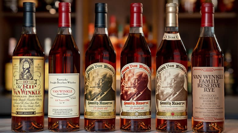 bottles of Pappy Van Winkle family reserve