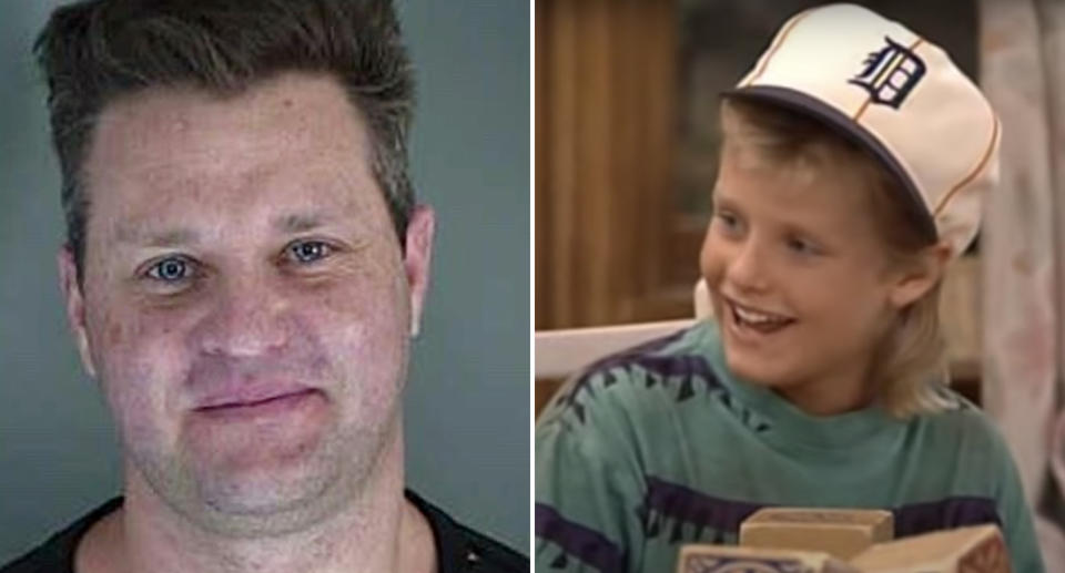 Zachery Ty Bryan is pictured in a mugshot and in an episode of Home Improvement.