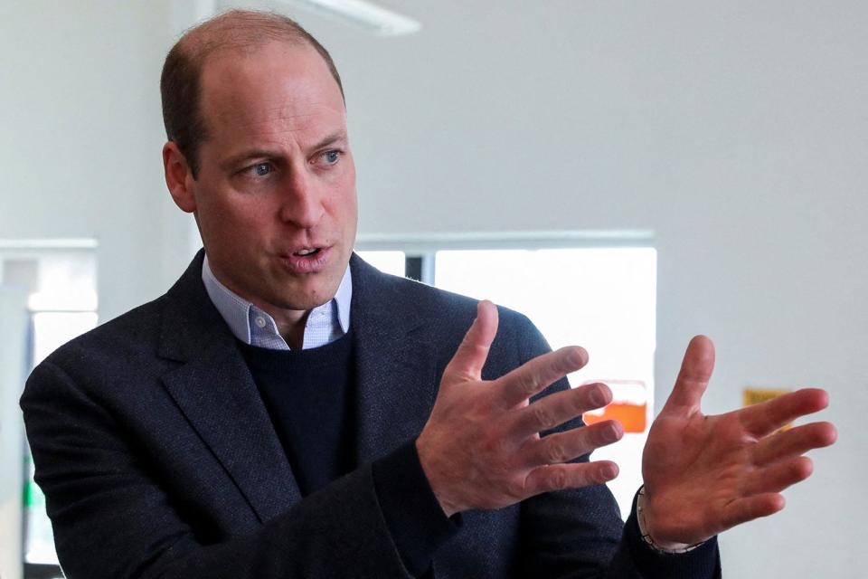 <p>TEMILADE ADELAJA/POOL/AFP via Getty Images</p> Prince William visits Sheffield in March 2024 as part of his Homewards project