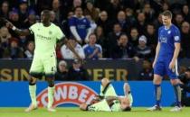 Football Soccer - Leicester City v Manchester City - Barclays Premier League - King Power Stadium - 29/12/15 Manchester City's Nicolas Otamendi lies injured as Leicester City's Robert Huth looks on Action Images via Reuters / Carl Recine Livepic