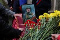 Funeral of Russian soldier killed in Russia-Ukraine conflict
