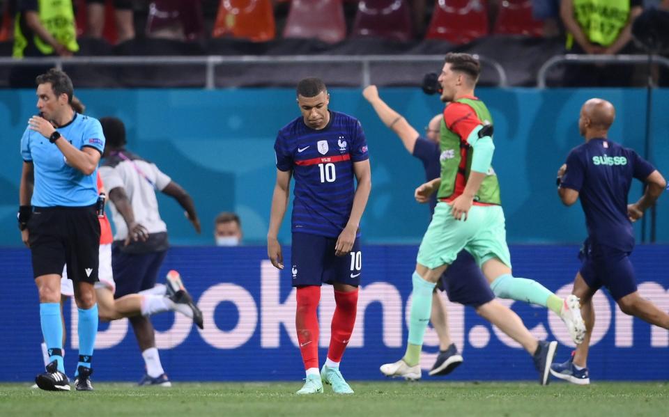 Kylian Mbappe looks sad - GETTY IMAGES