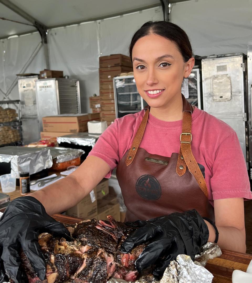 Alexandra Donnadio owns Iron & Oak Catering, which specializes in open-fire cooking.