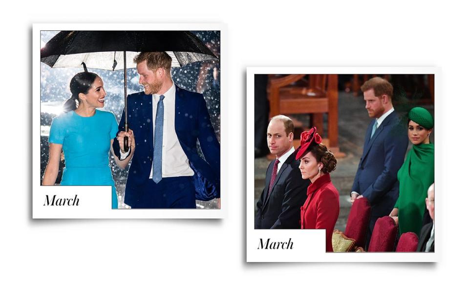 In March things got awkward between Harry and William as the Sussexes finished their Royal duties - WireImage/ PA Wire