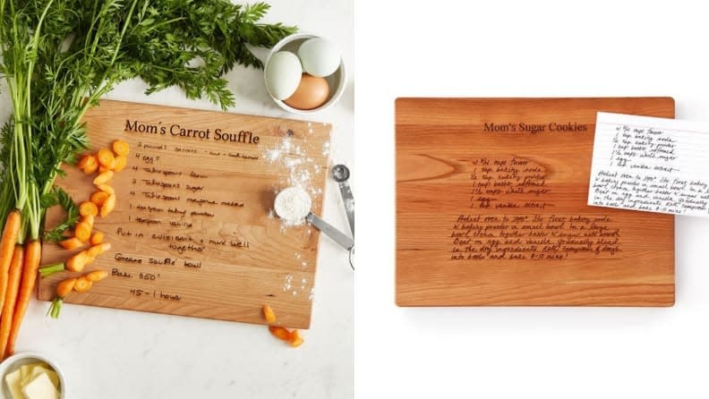 Best Mother of The Bride Gifts: A personalized recipe cutting board