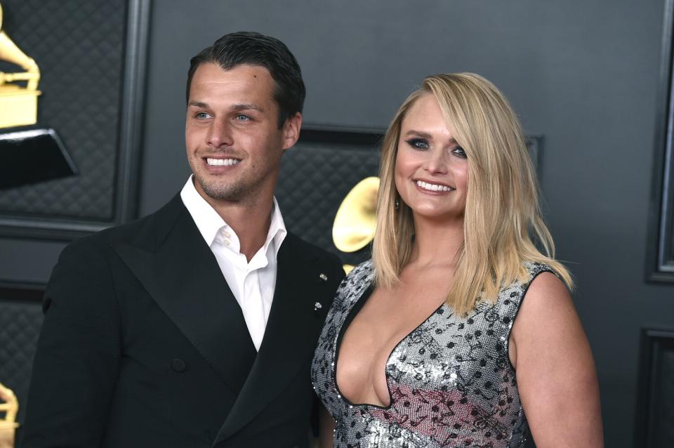 Miranda Lambert with husband Brendan McLoughlin at the Grammy Awards.