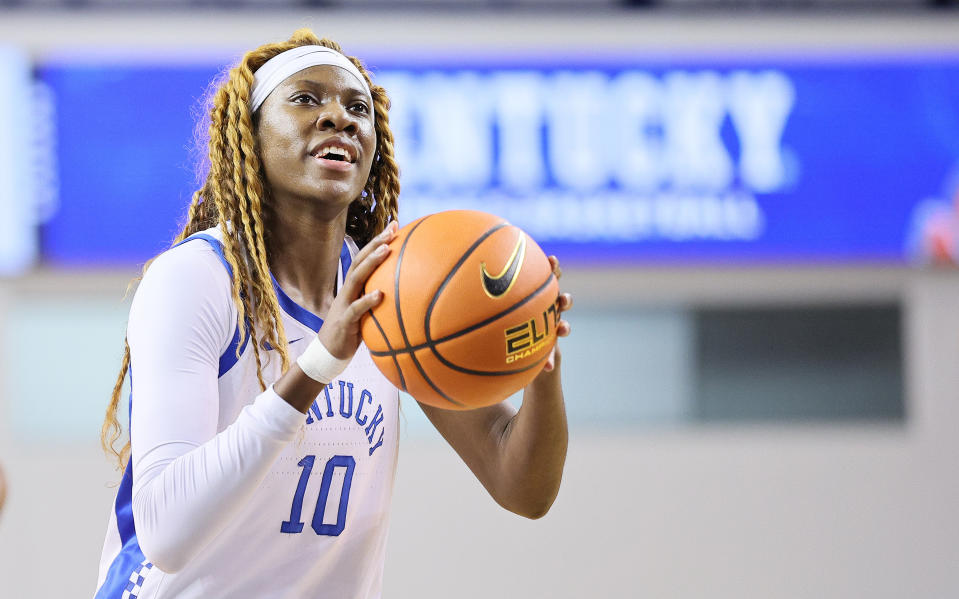 Kentucky guard Rhyne Howard is projected to be one of the top-two selections in the 2022 WNBA draft. (Andy Lyons/Getty Images)