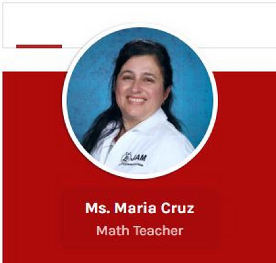 Maria Cruz was a math teacher at Doral Academy K-8 Charter.