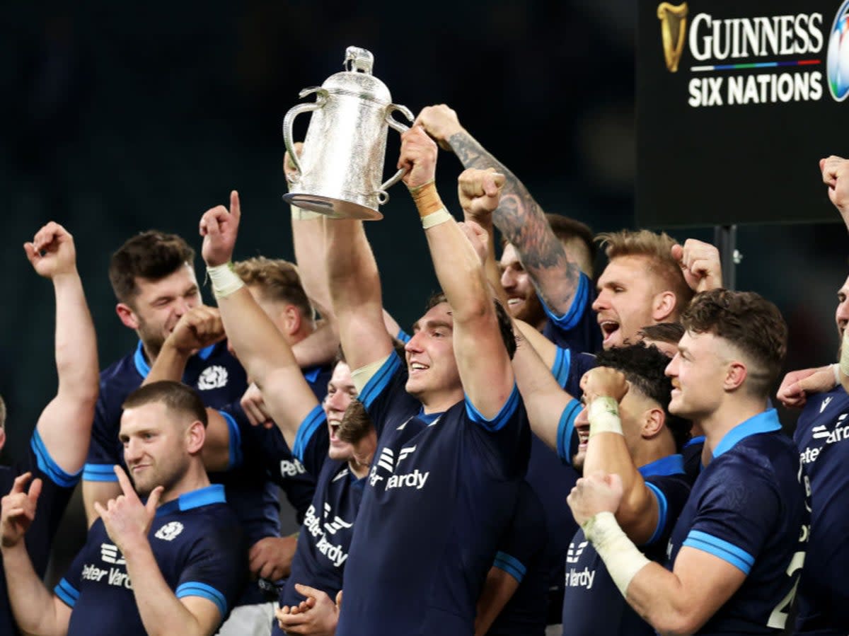 Scotland lifted the Calcutta Cup at Twickenham   (Getty Images)