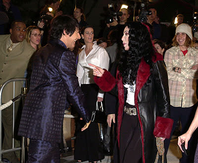 Paul Reubens and Cher at the Hollywood premiere of New Line's Blow