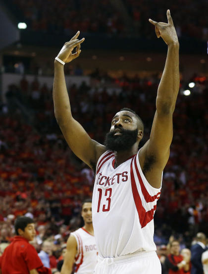 James Harden scored 31 points in the Rockets' Game 7 victory. (AP)