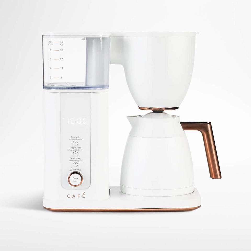 <p><a href="https://go.redirectingat.com?id=74968X1596630&url=https%3A%2F%2Fwww.crateandbarrel.com%2Fcafe-matte-white-10-cup-drip-coffee-maker-with-thermal-carafe%2Fs564637&sref=https%3A%2F%2Fwww.esquire.com%2Ffood-drink%2Fg23872211%2Fbest-gifts-for-coffee-lovers%2F" rel="nofollow noopener" target="_blank" data-ylk="slk:Shop Now;elm:context_link;itc:0;sec:content-canvas" class="link ">Shop Now</a></p><p>10-Cup Drip Coffee Maker </p><p>crateandbarrel.com</p><p>$299.95</p>