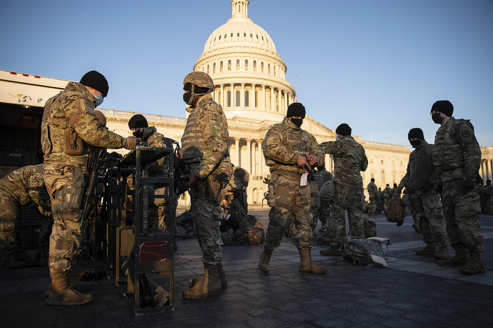 Extraordinary Photos of the National Guard at the U.S. Capitol Ahead of the Biden Inauguration