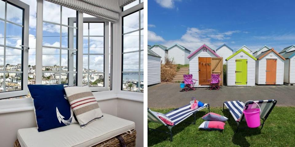 <p>This traditional yet chic fisherman’s cottage in Brixham has everything you could want for a beach staycation. It's got the home comforts, the beautiful sea views and your own private beach hut on Broadsands Beach, equipped with buckets, spades, chairs and sun loungers. </p><p><strong>From £270 for 3 nights, sleeps 6</strong></p><p><a class="link " href="https://go.redirectingat.com?id=127X1599956&url=https%3A%2F%2Fwww.homeaway.co.uk%2Fp10076008&sref=https%3A%2F%2Fwww.housebeautiful.com%2Fuk%2Flifestyle%2Fg33443178%2Fbeach-hut-holidays-1%2F" rel="nofollow noopener" target="_blank" data-ylk="slk:SEE INSIDE;elm:context_link;itc:0;sec:content-canvas">SEE INSIDE</a></p>