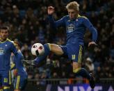 Football Soccer - Real Madrid v Celta Vigo - Spanish King's Cup - Santiago Bernabeu stadium, Madrid, Spain - 18/01/17 Celta Vigo's Daniel Wass in action. REUTERS/Juan Medina