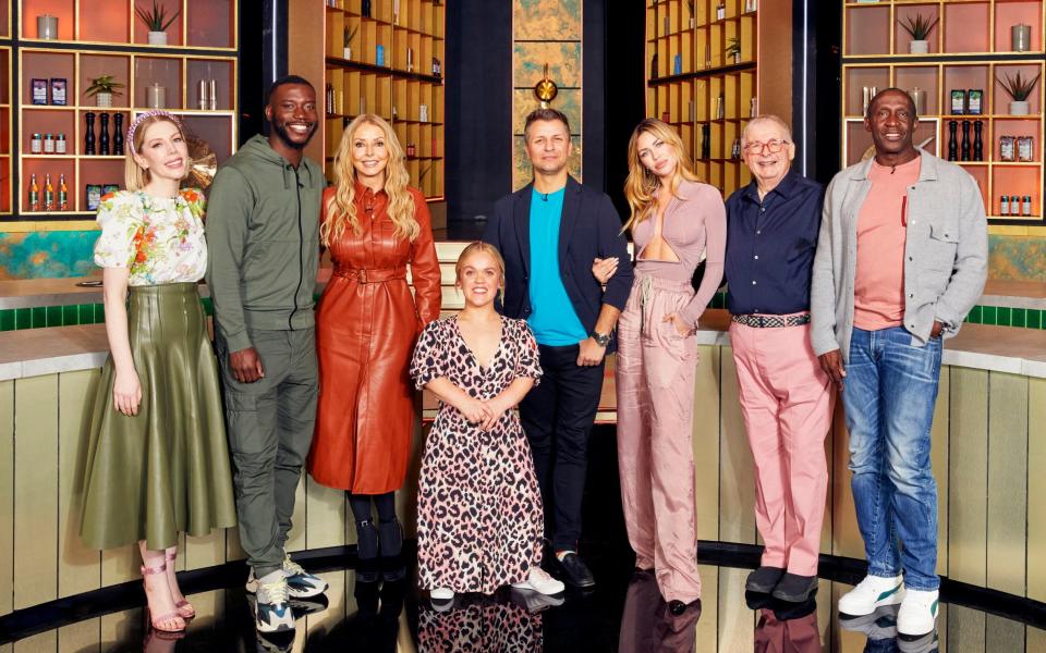 Katherine Ryan, Harry Pinero, Carol Vorderman, Ellie Simmonds, Pasha Kovalev, Abbey Clancy, Christopher Biggins and Linford Christie