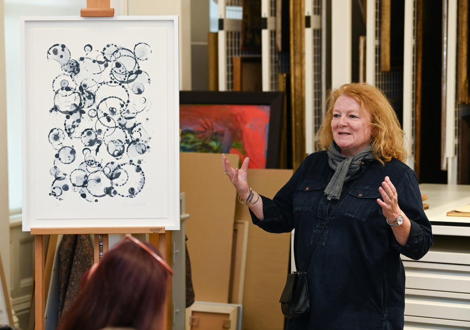 Dame Rachel unveils her work