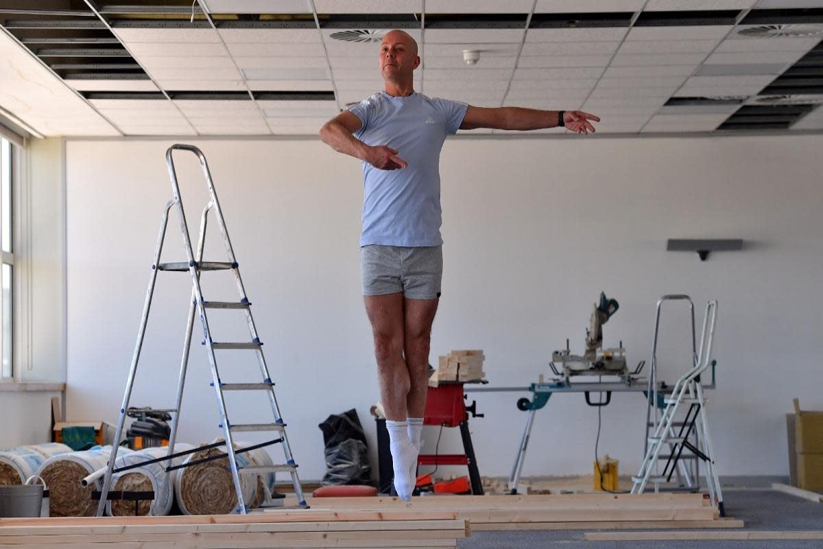 Martin Howland at the under construction studio space in Latitude <i>(Image: T&A)</i>