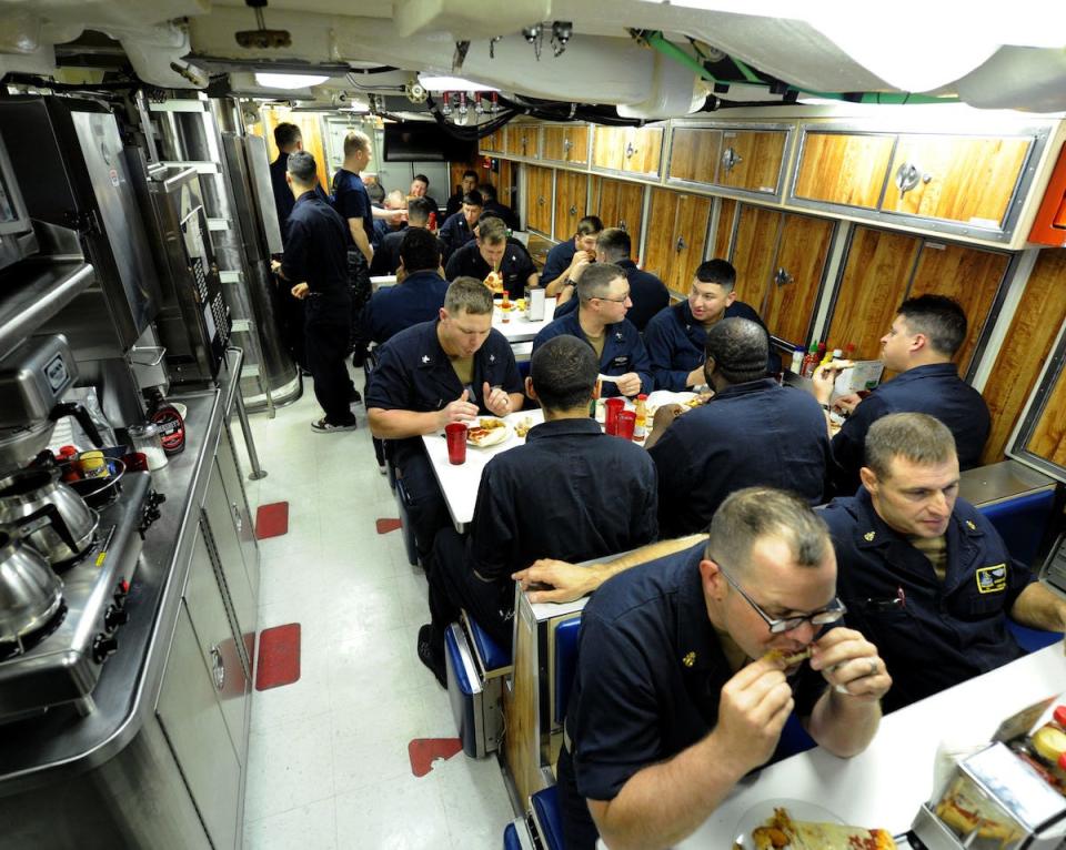 USS Indiana submarine crew mess