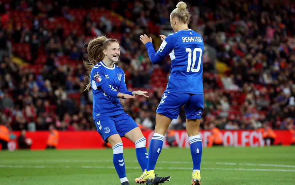 Everton take bragging rights in WSL Merseyside derby at Anfield - GETTY IMAGES