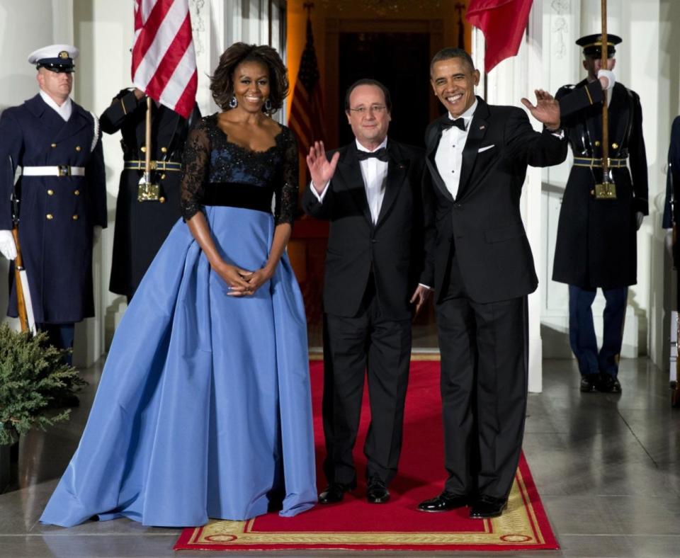 Michelle Obama in Carolina Herrera