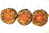 <p>Mushrooms are the ultimate meat replacement. Put them to the test this Thanksgiving by stuffing them with brown rice, breadcrumbs, thyme, and basil among other fillers. <b>Get the <a href="https://www.yahoo.com/food/vegan-thyme-stuffed-portobellos-with-rosemary-103487064031.html" data-ylk="slk:Vegan Thyme-Stuffed Portobellos with Rosemary Gravy;elm:context_link;itc:0;sec:content-canvas;outcm:mb_qualified_link;_E:mb_qualified_link;ct:story;" class="link  yahoo-link">Vegan Thyme-Stuffed Portobellos with Rosemary Gravy</a> recipe. </b><i>(Photo: Teri Lyn Fisher)</i></p>