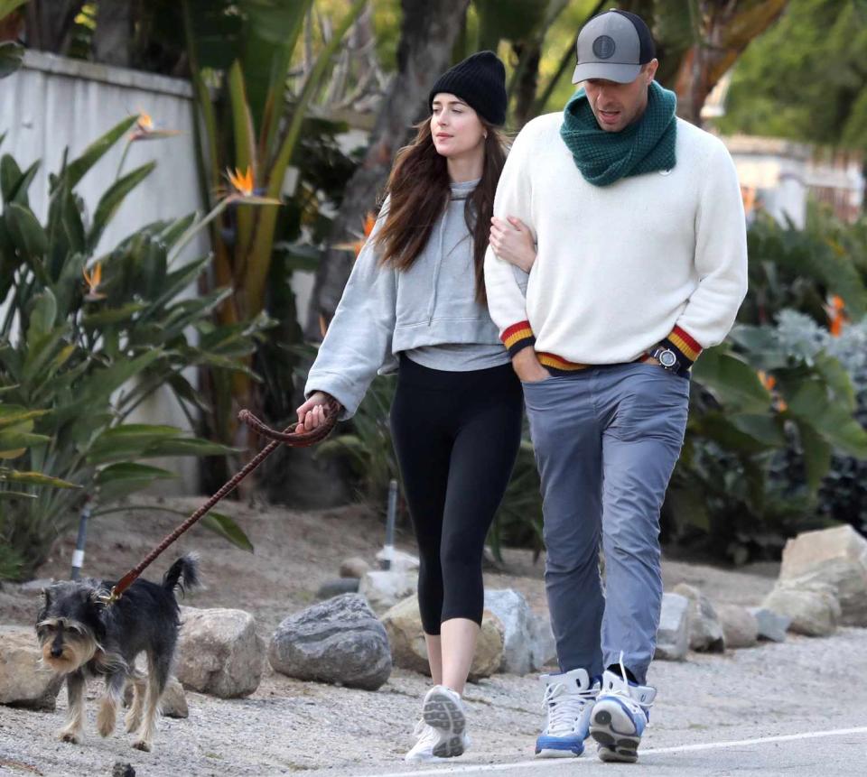 Dakota Johnson and boyfriend Chris Martin