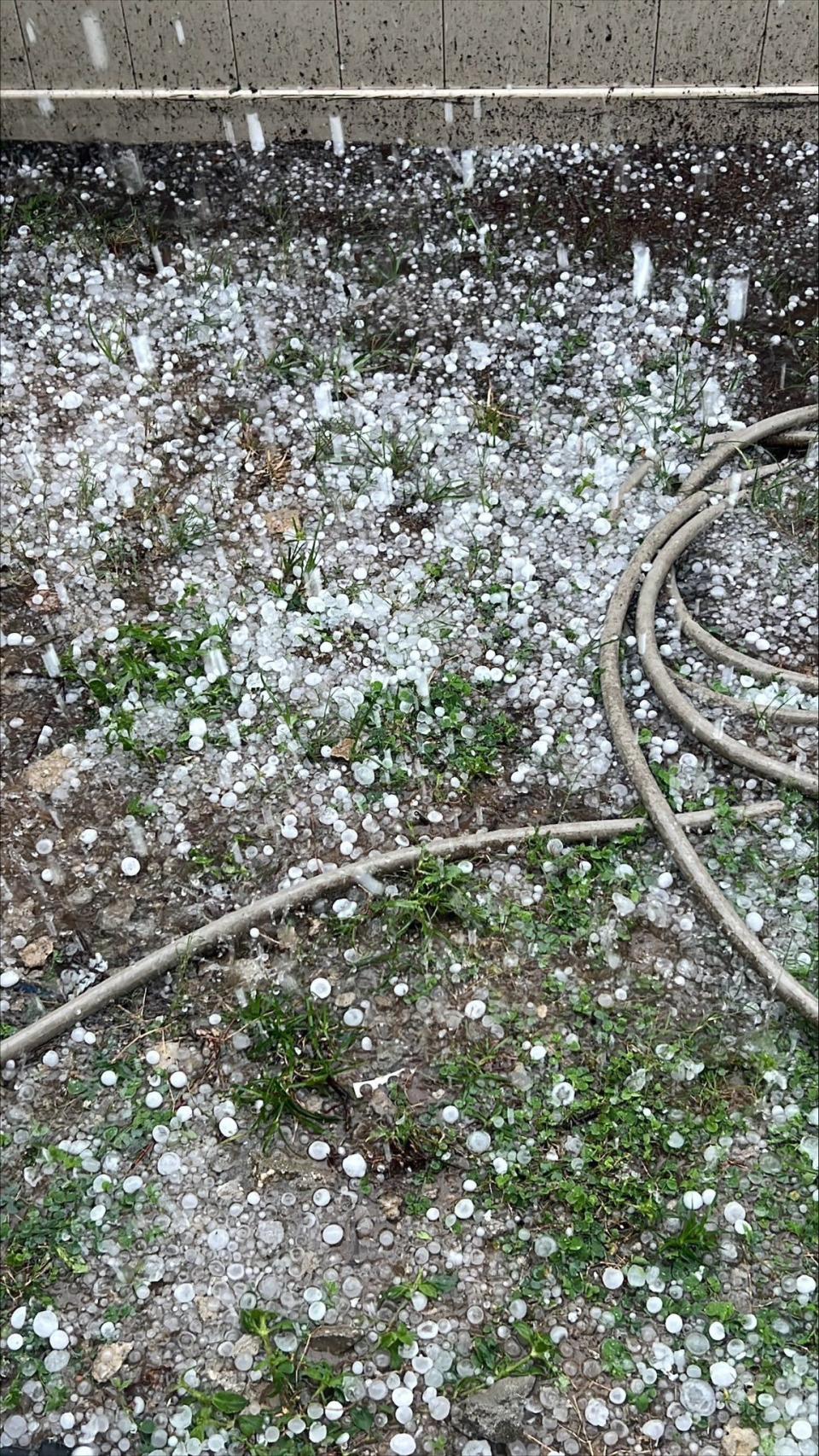 Channel 9 viewer @krys_gearhart sent in these photos of hail in Groveland.