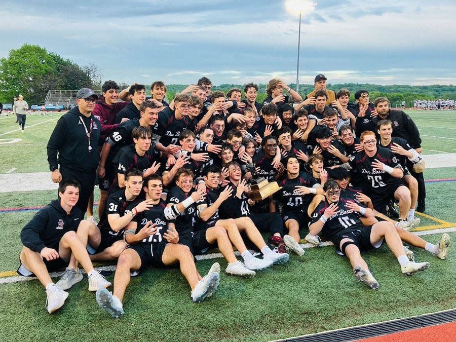 Don Bosco won its fourth straight Bergen County boys lacrosse title by defeating Ridgewood in the final. May 11, 2024 at Mahwah High School.