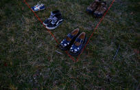 <p>Activists install 7000 shoes on the lawn in front of the U.S. Capitol on Capitol Hill in Washington, March 13, 2018. (Photo: Eric Thayer/Reuters) </p>