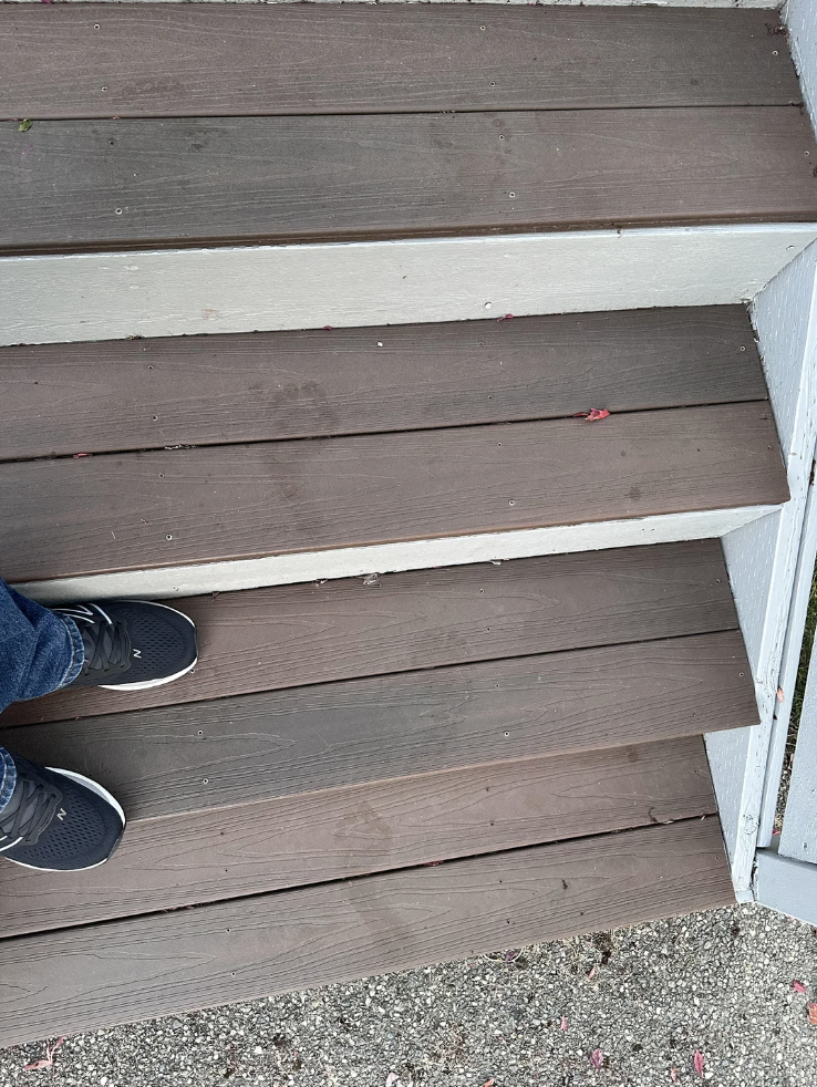 Footprints on stairs