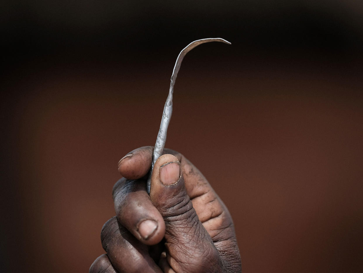 A homemade tool from a nail used for FGM (Picture: Getty)