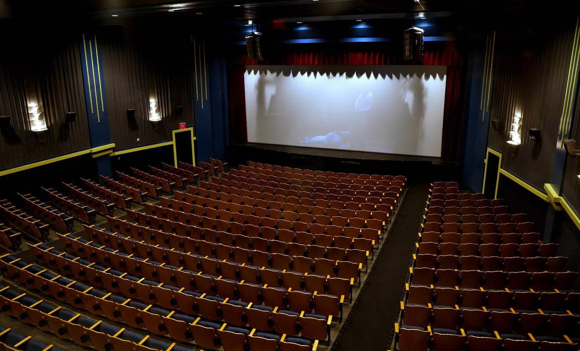 The Isis Theatre on Tuesday, August 9, 2022, in the Fort Worth Stockyards. The single screen theater shows movies three times a day, seven days a week.