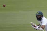 South Africa's Hashim Amla plays a shot during the fourth cricket test match against England in Centurion, South Africa, January 22, 2016. REUTERS/Siphiwe Sibeko