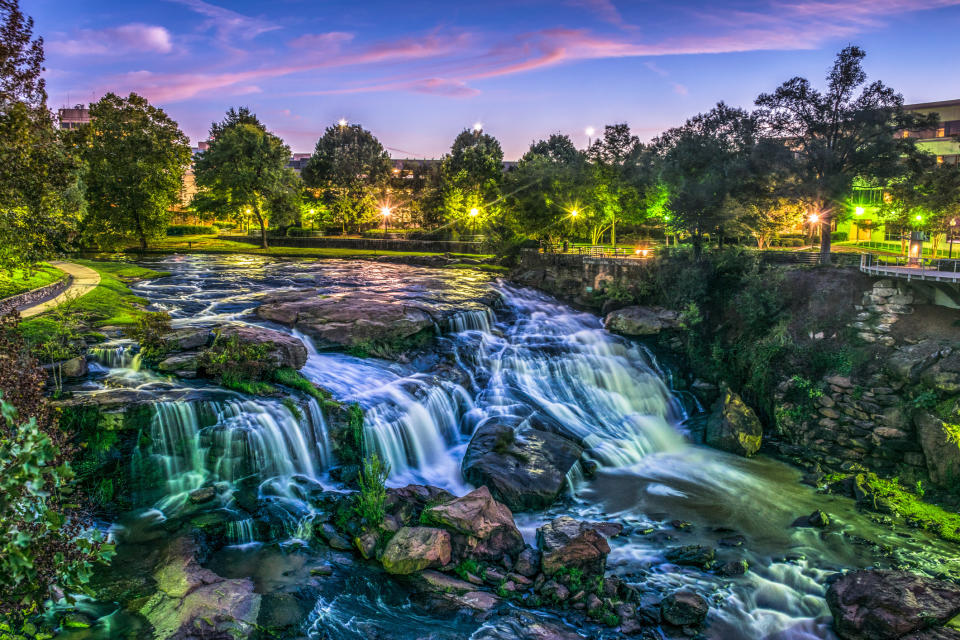 Thomas Kinkade painting of waterfall