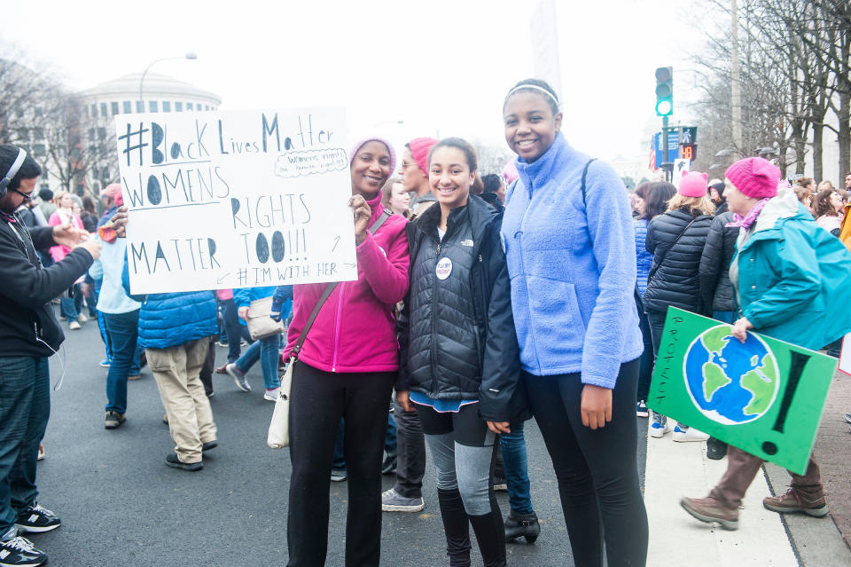 WASHINGTON, DC. - JAN. 21: Organizers put the Women's March on Washington in Washington D.C. on Saturday Jan. 21, 2017. (Photo by Alanna Vagianos, Huffington Post)