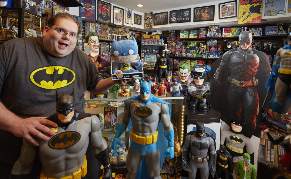 Brad Ladner of Roswell, Georgia, has the world's largest collection of Batman memorabilia: 8,226 different items as of April 2015.