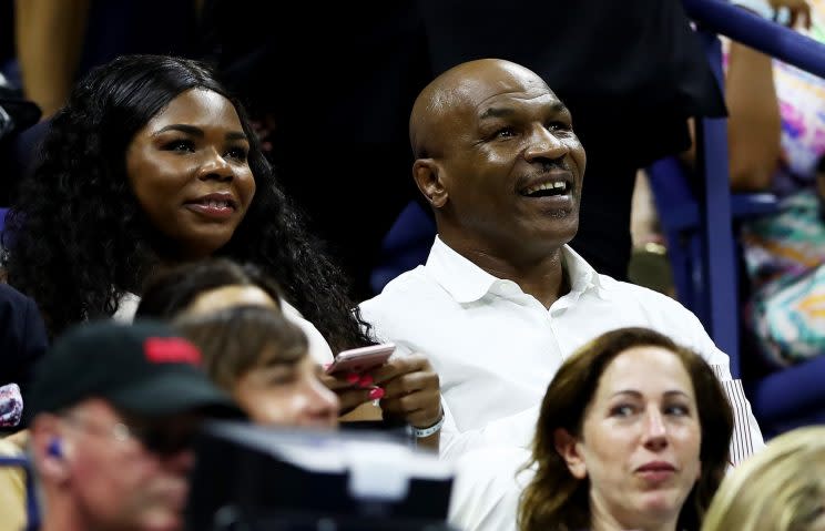 Mike Tyson wasn't going to let anything get between him and a Ben & Jerry's ice cream bar at the US Open. (Getty Images)