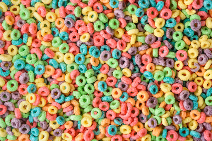 —u/weepinwiloDespite the various colors, Froot Loops are reportedly all one flavor, which is a blend of orange, lemon, lime, apple, cherry, raspberry, and blueberry. Fun fact: Trix and Fruity Pebbles — two other rainbow, fruity-flavored cereals — are also just one flavor.